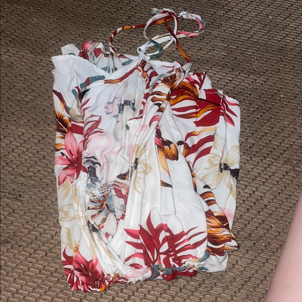 Floral Print Women's Romper
